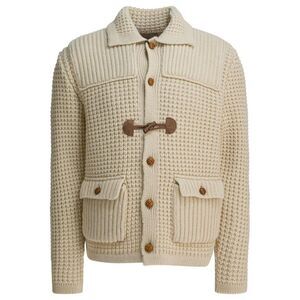 RAKKI Men's Wool Blend Toggle Cardigan Sweater Men Beige Sweaters & Cardigans